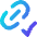 Link Chain Check Validate Icon from Flex Gradient Set