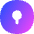 Keyhole Lock Circle Icon from Flex Gradient Set