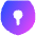 Keyhole Shield Icon from Flex Gradient Set