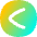 Less Than Sign Circle Icon from Flex Gradient Set