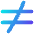 Not Equal Sign Icon from Flex Gradient Set