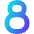 Number Eight Icon from Flex Gradient Set