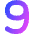 Number Nine Icon from Flex Gradient Set