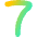 Number Seven Icon from Flex Gradient Set