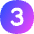 Number Three Circle Icon from Flex Gradient Set