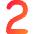 Number Two Icon from Flex Gradient Set