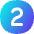 Number Two Circle Icon from Flex Gradient Set