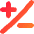 Plus Minus 1 Icon from Flex Gradient Set