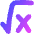 Square Root X Icon from Flex Gradient Set