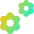 Cog Double Icon from Flex Gradient Set