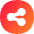Share Link Circle Icon from Flex Gradient Set