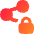 Share Link Lock Icon from Flex Gradient Set