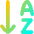 Ascending Alphabetical Order Icon from Flex Gradient Set