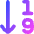 Ascending Number Order Icon from Flex Gradient Set