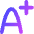 Bigger Text Plus Size Icon from Flex Gradient Set