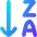 Descending Alphabetical Order Icon from Flex Gradient Set