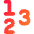 Number Icon from Flex Gradient Set
