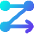 Text Flow Rows Icon from Flex Gradient Set