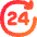 Clock 24 Hours Icon from Flex Gradient Set
