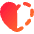 Half Heart Icon from Flex Gradient Set