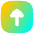 Upload Square Icon from Flex Gradient Set