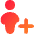 User Full Body Add Plus Icon from Flex Gradient Set