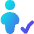 User Full Body Check Validate Icon from Flex Gradient Set