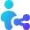 User Full Body Share Icon from Flex Gradient Set