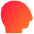 User Head Side Icon from Flex Gradient Set