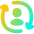 User Sync Online In Person Icon from Flex Gradient Set