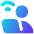 User Work Laptop Wifi Icon from Flex Gradient Set