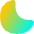Angled Moon Icon from Flex Gradient Set