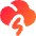 Lightning Cloud Icon from Flex Gradient Set