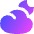 Moon Cloud Icon from Flex Gradient Set