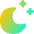 Moon Stars Icon from Flex Gradient Set
