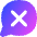 Chat Bubble Oval Delete Icon from Flex Gradient Set