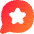 Chat Bubble Oval Favorite Star Icon from Flex Gradient Set