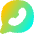 Chat Bubble Oval Phone Icon from Flex Gradient Set