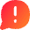 Chat Bubble Oval Warning Icon from Flex Gradient Set