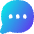 Chat Bubble Typing Oval Icon from Flex Gradient Set
