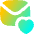Inbox Favorite Heart Icon from Flex Gradient Set