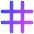 Sign Hashtag Straight Icon from Flex Gradient Set