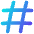 Sign Hashtag Icon from Flex Gradient Set