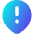 Location Hazard Attention Pin Icon from Flex Gradient Set