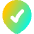 Location Pin Option Check Icon from Flex Gradient Set