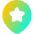 Map Location Star Pin Icon from Flex Gradient Set