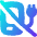 Electric Charging Station Cross Icon from Flex Gradient Set