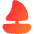 Sail Ship Icon from Flex Gradient Set
