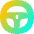 Steering Wheel Icon from Flex Gradient Set