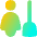 Cleaning Room Woman Icon from Flex Gradient Set